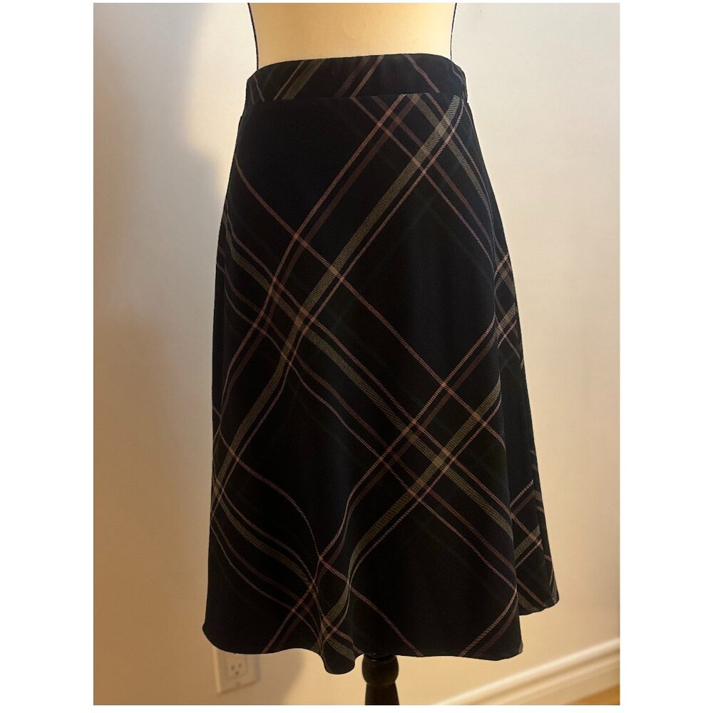 Plaid skirt with lining